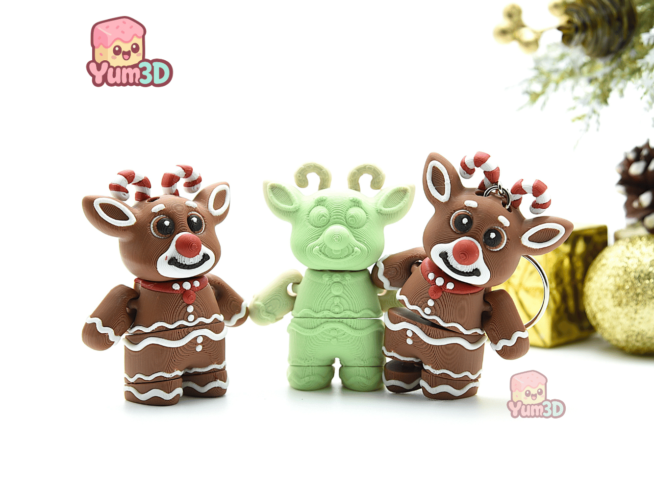Yum3D-Christmas Gingerbread Reindeer Articulated Keychain_07.png