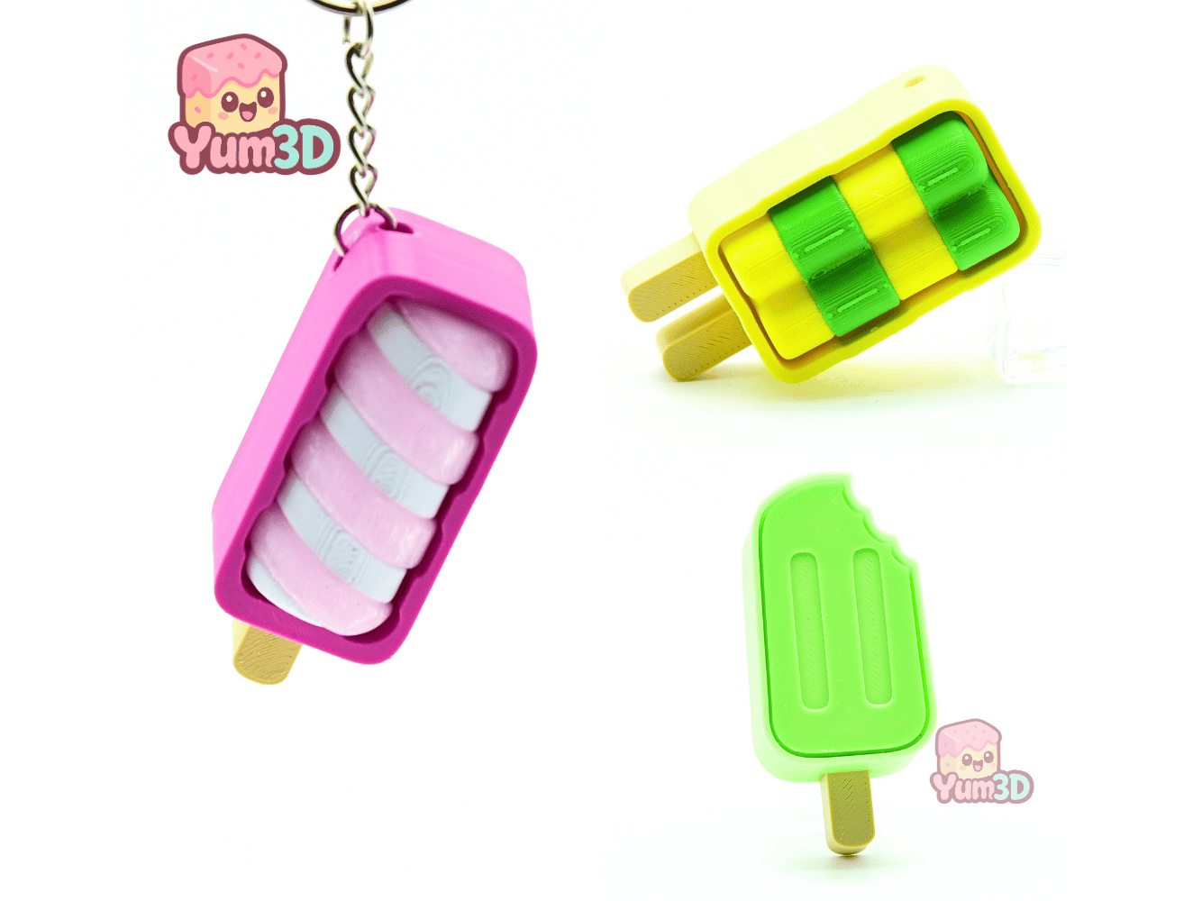 Yum3D-Cute Popicle Set of Clicker Keychains_02.png