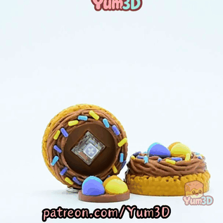 Yum3D-Easter Egg Nest Cookie Fidget Clicker Keychain_11.gif