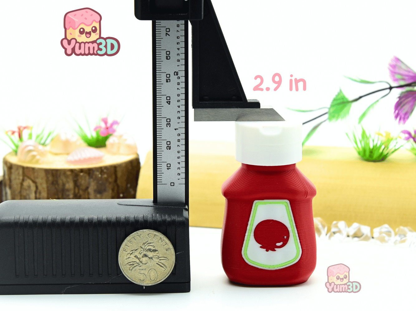 Yum3D-Ketchup and Mustard Fidget Clicker Keychain_04.png