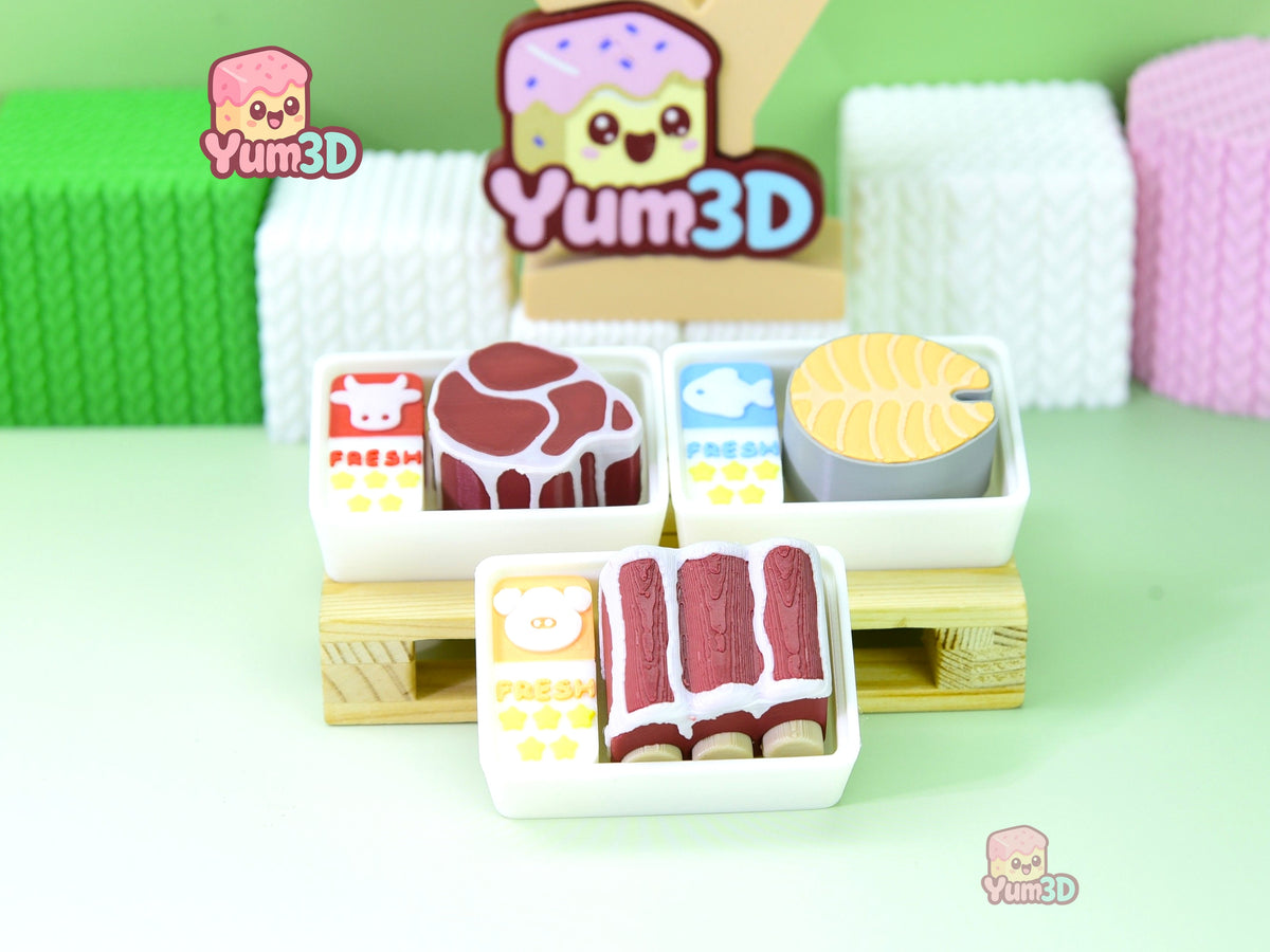 Yum3D-Farm Fresh Meat Set Set of Clicker Keychains_05.jpg
