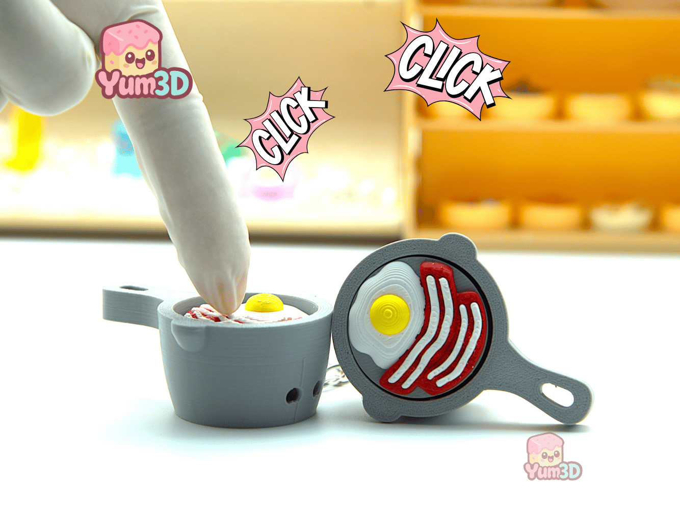 Yum3D-Breakfast Fun Eggs and Bacon Fidget Clicker Keychain_01.png