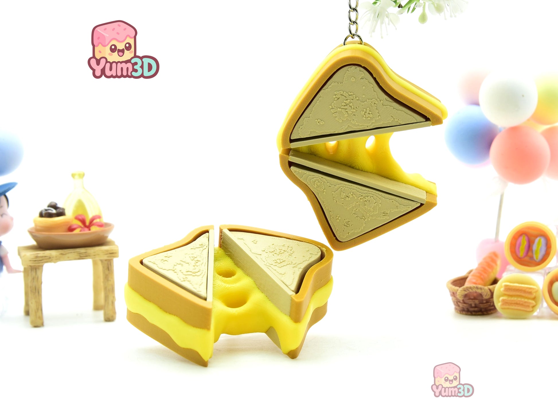 Yum3D-Melty Grilled Cheese Fidget Led Clicker Keychain_05.jpg