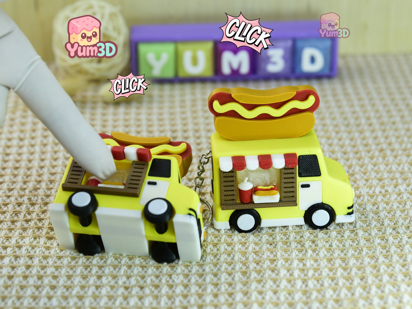 Yum3D-Hot Dog Food Truck Fidget Clicker Keychain_01.jpg