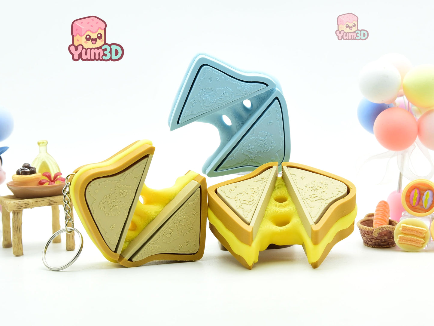 Yum3D-Melty Grilled Cheese Fidget Led Clicker Keychain_06.jpg