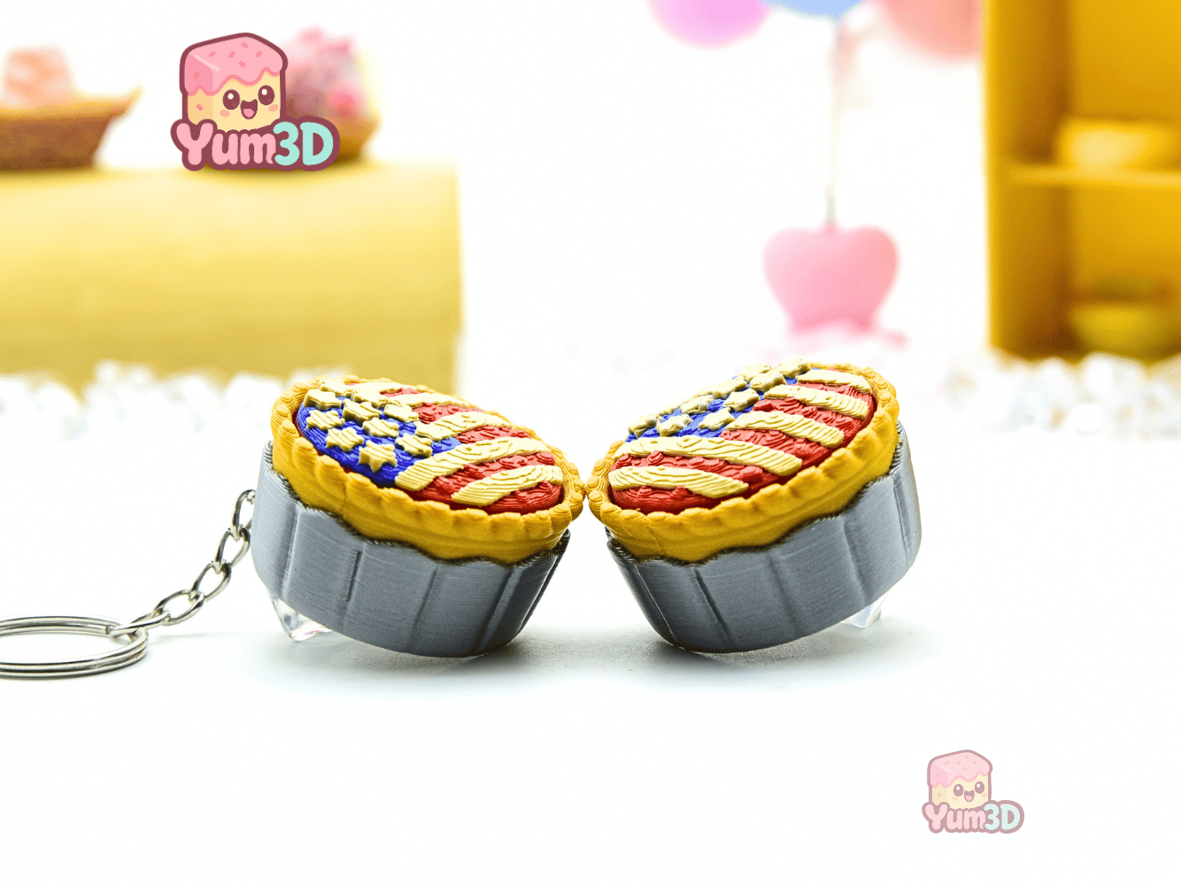 Yum3D-American Flag Pie for July 4th Fidget Clicker Keychain_09.png