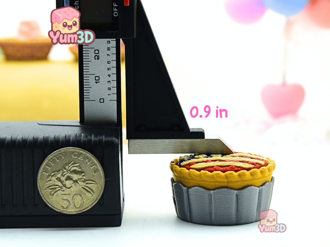 Yum3D-American Flag Pie for July 4th Fidget Clicker Keychain_04.png