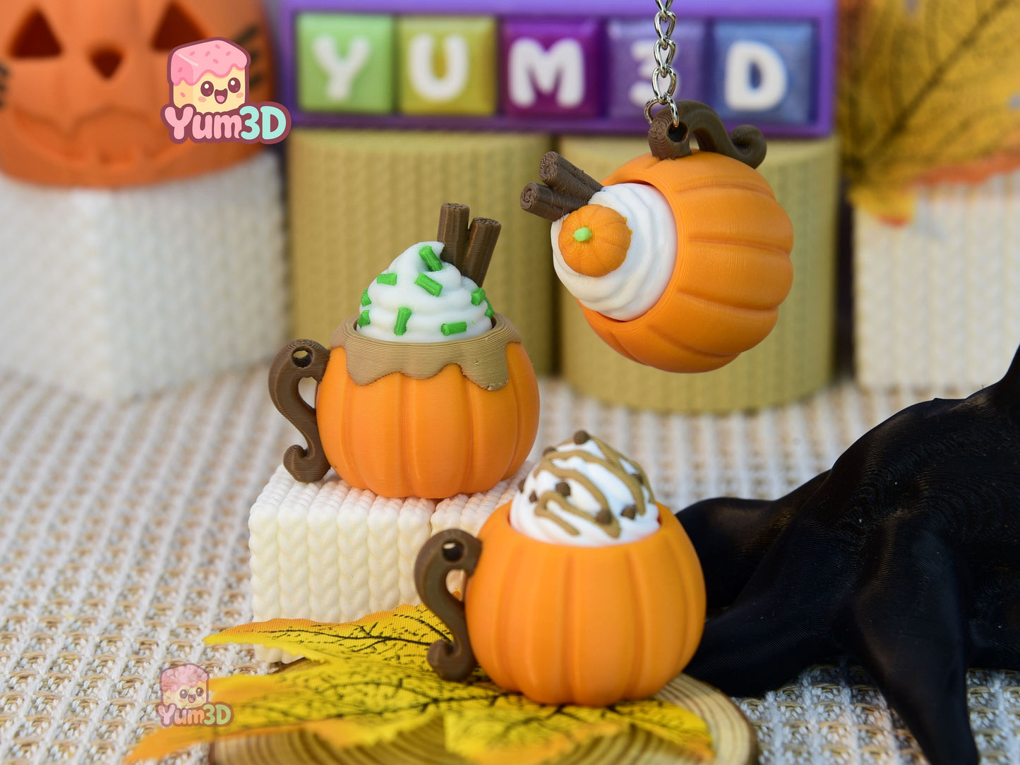 Yum3D-Autumn Pumpkin Spice Latte Set of Clicker Keychains_05.jpg