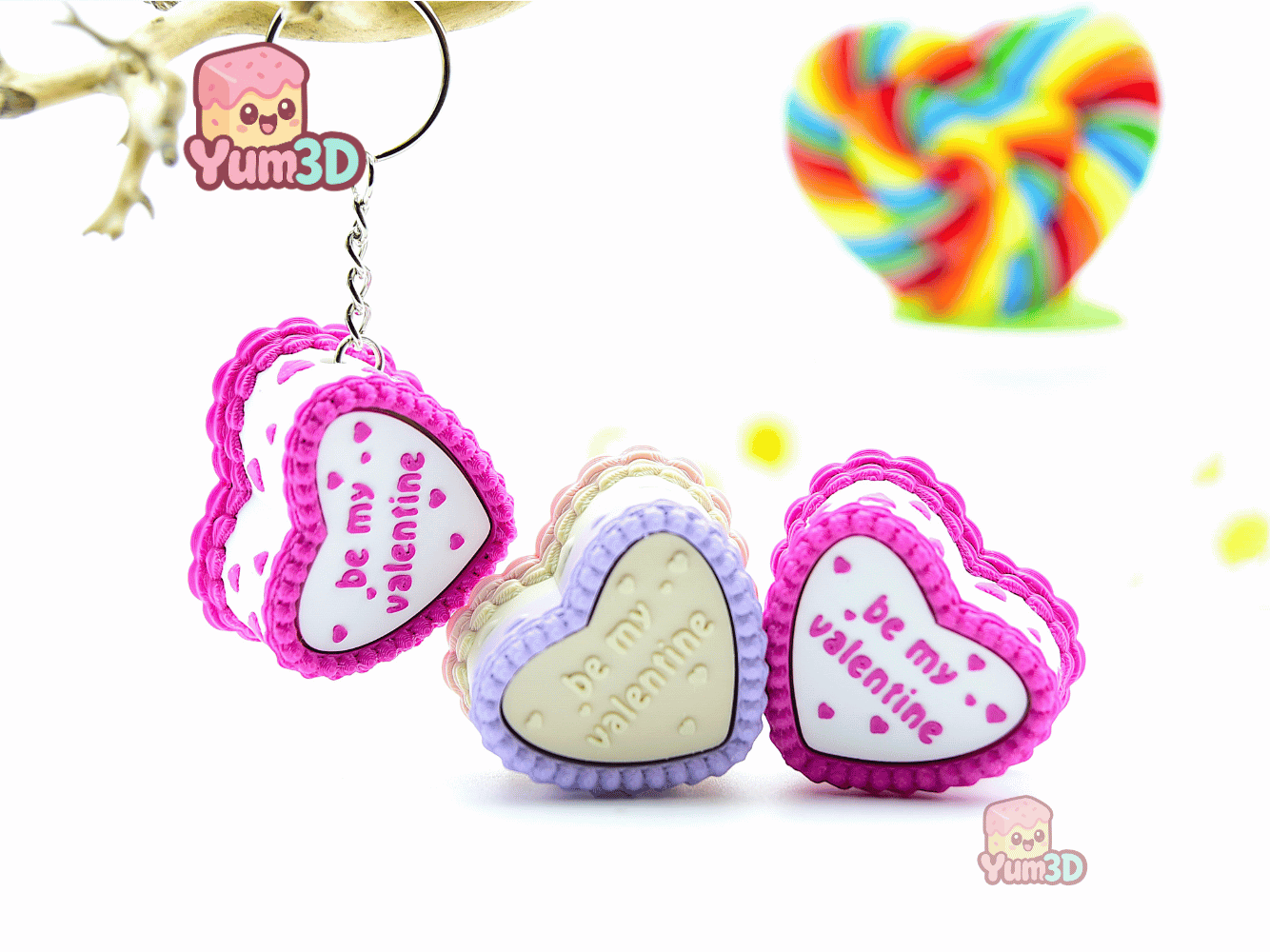 Yum3D-Valentine Retro Heart Cake Fidget Clicker Keychain_05.png
