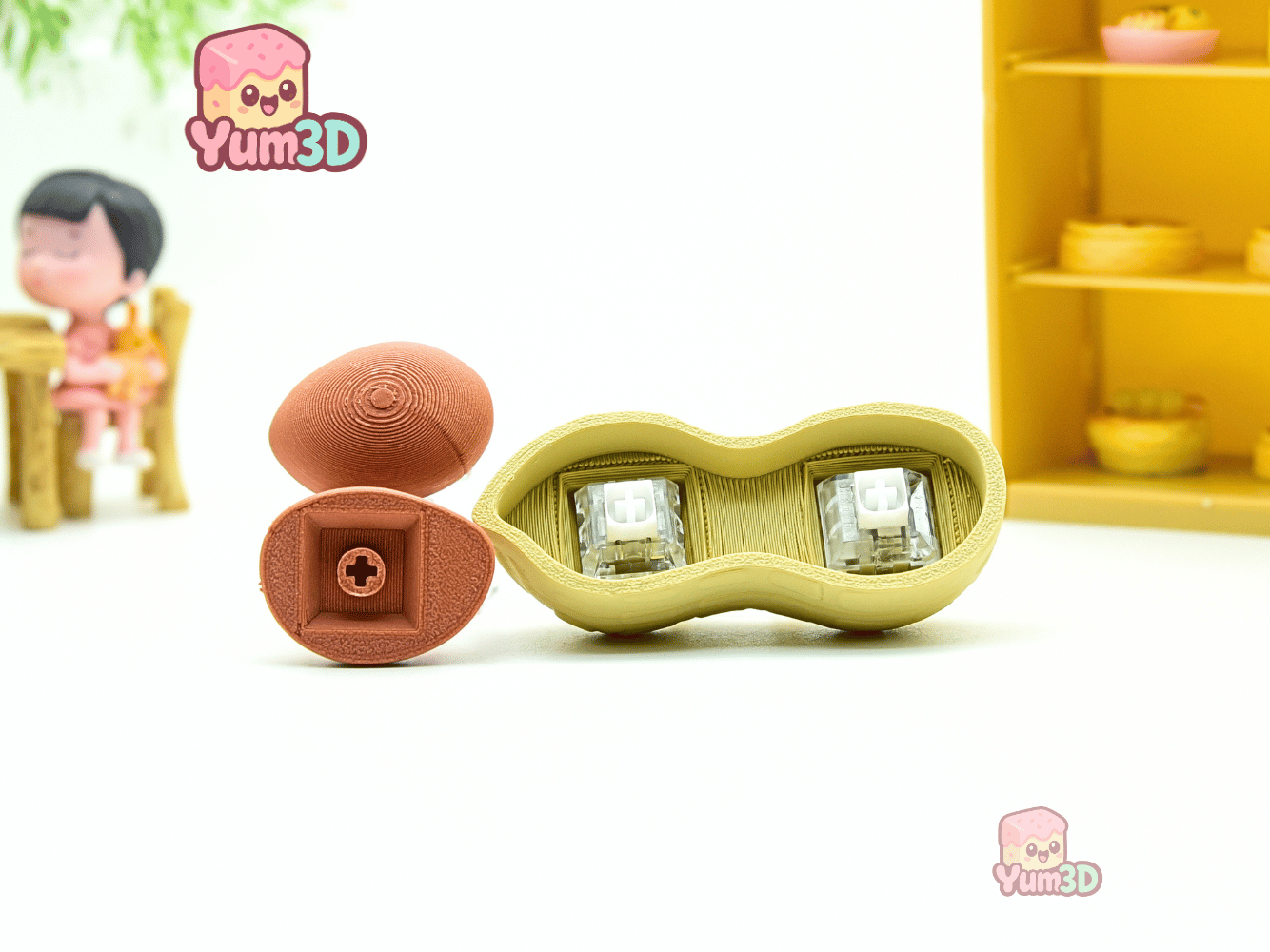 Yum3D-Cute Peanut Fidget Clicker Keychain_03.png
