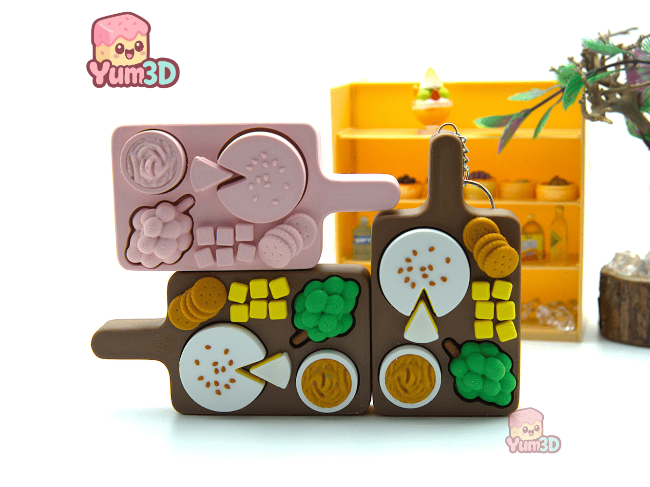 Yum3D-Charcuterie Board Multi Clickers Fidget Clicker Keychain_08.png