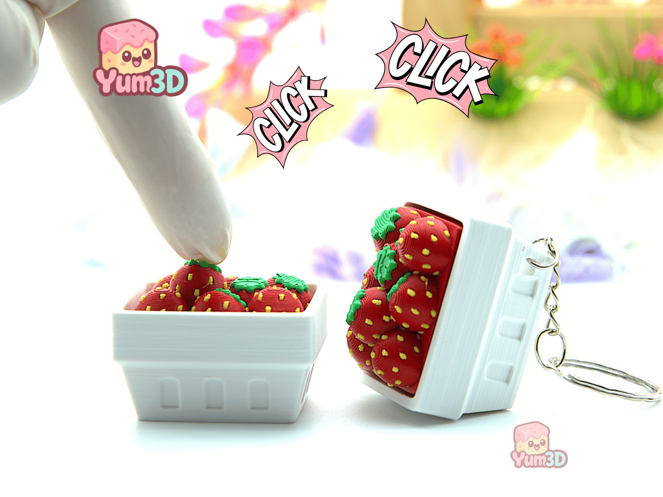 Yum3D-Strawberry Basket Fidget Clicker Keychain_01.png