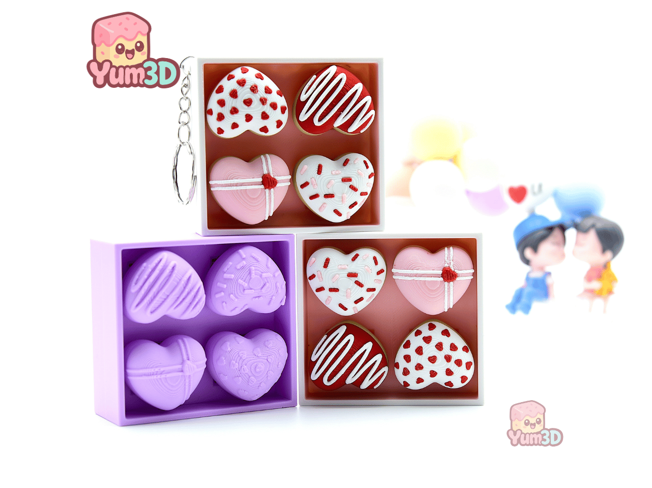 Yum3D-Valentine Donut Box Fidget Clicker Keychain_08.png