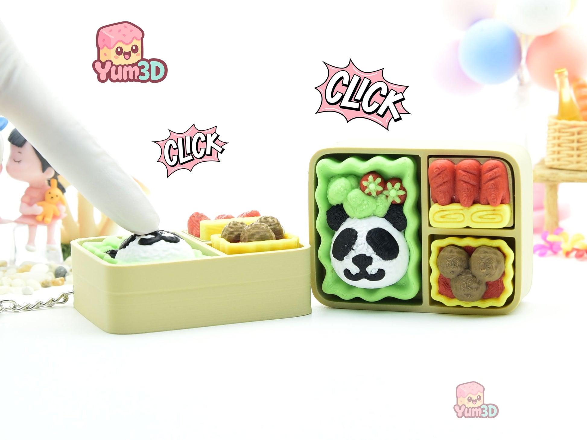 Yum3D-Bento Lunch for Food Lovers Fidget Clicker Keychain_01.jpg