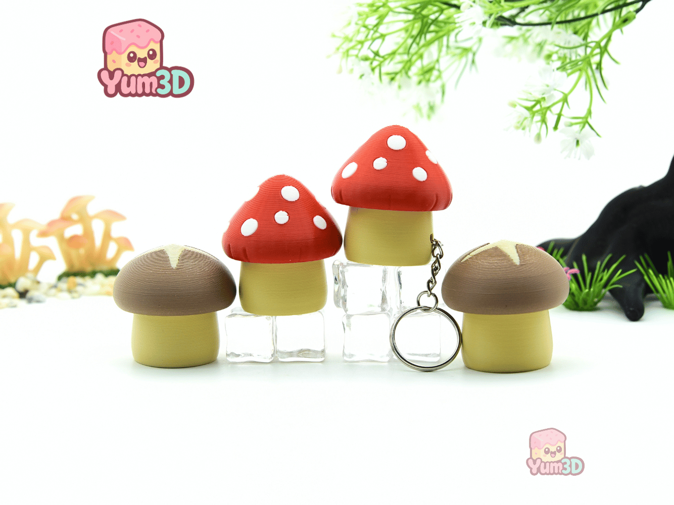 Yum3D-Mushroom Duo for Mushroom Lovers Fidget Clicker Keychain_09.png