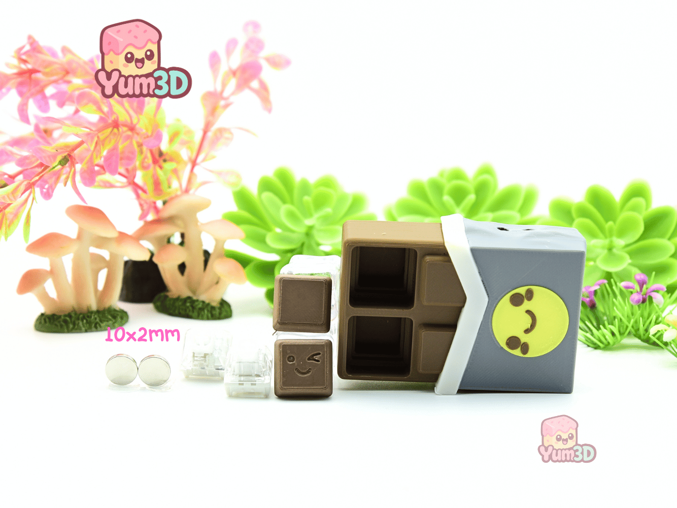 Yum3D-Cute Chocolate Bar Magnet-Insert Clicker Keychain_03.png