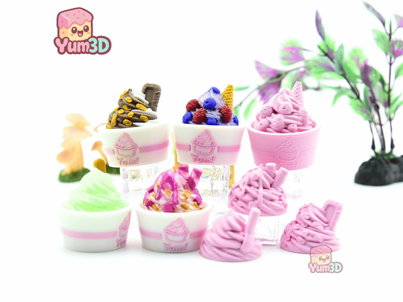 Yum3D-Frozen Yogurt Set of Clicker Keychains_08.png