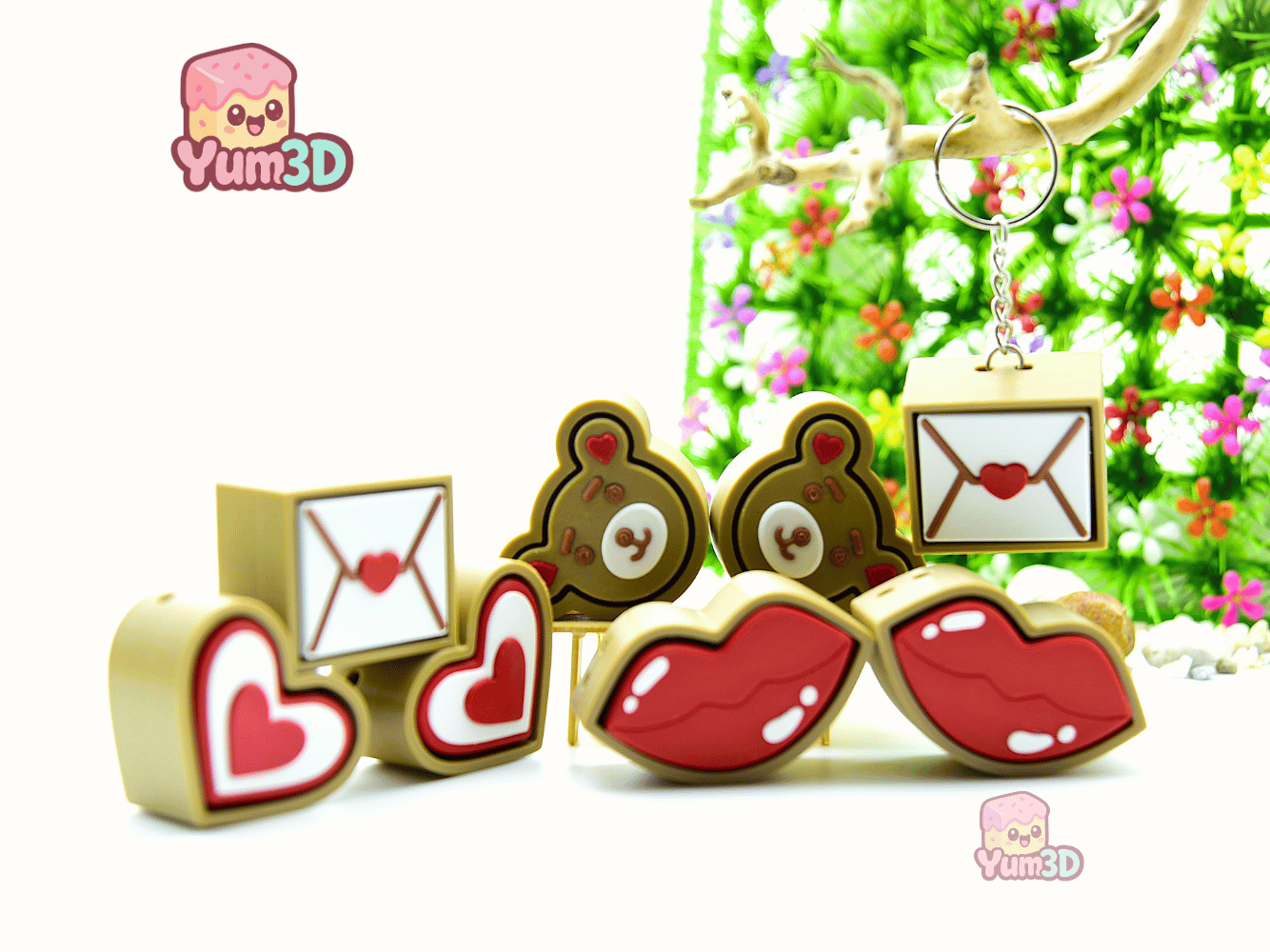 Yum3D-Valentine Cookies Set of Clicker Keychains_06.png