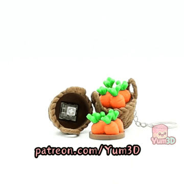 Yum3D-Carrot Basket for Food Lovers Fidget Clicker Keychain_10.gif