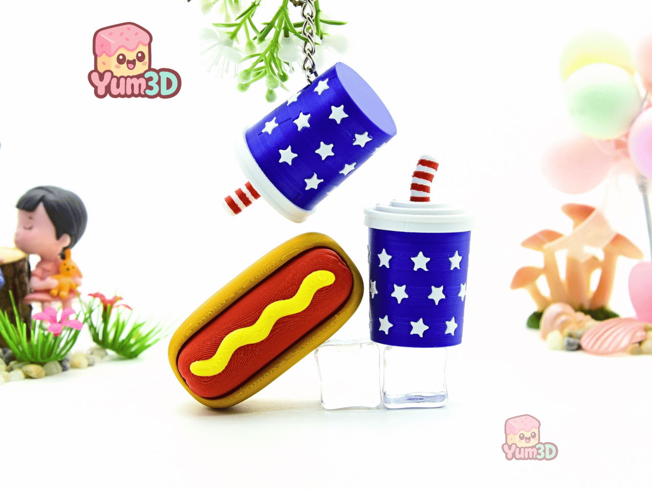 Yum3D-Playful Hot Dog and Soda Fidget Clicker Keychain_06.png