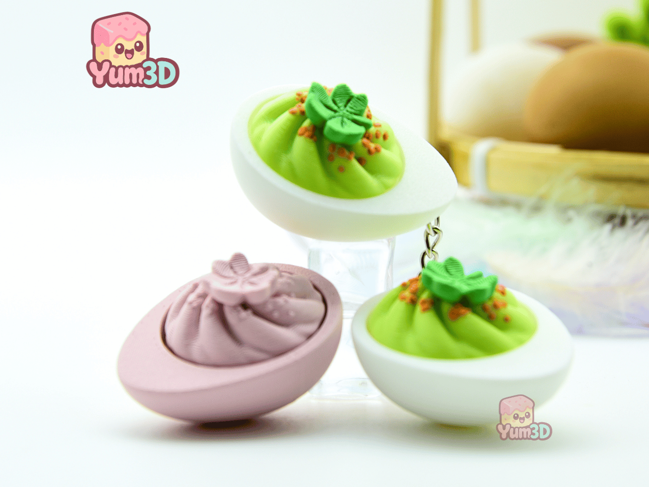 Yum3D-Shamrock Deviled Egg Fidget Clicker Keychain_08.png