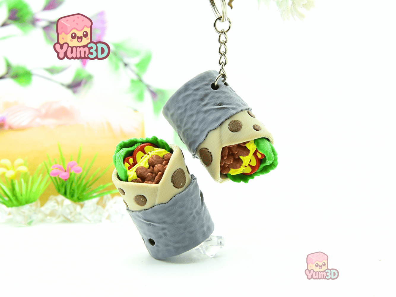 Yum3D-Burrito for Food Lovers Fidget Clicker Keychain_06.png