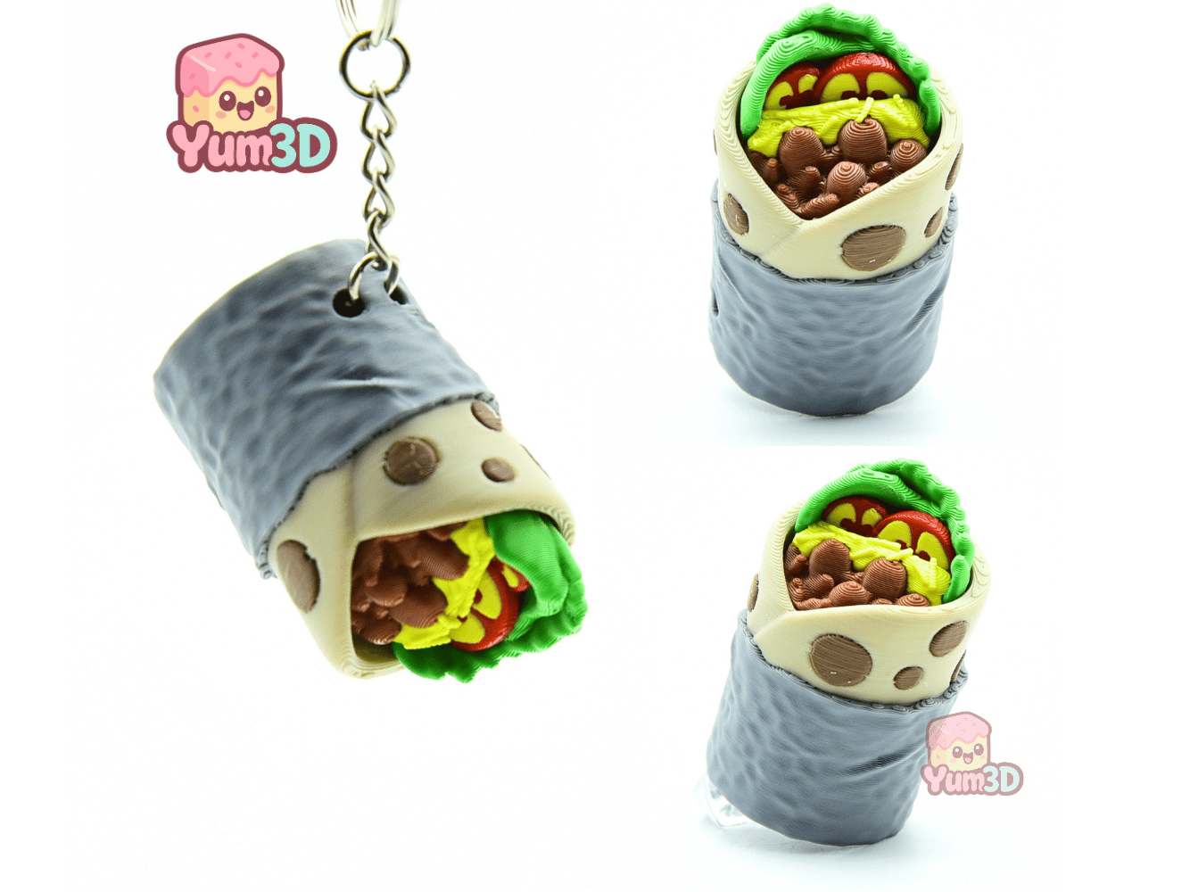 Yum3D-Burrito for Food Lovers Fidget Clicker Keychain_02.png