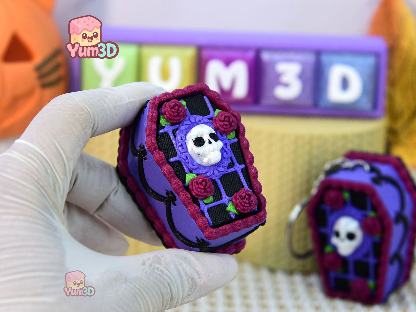 Yum3D-Halloween Gothic Coffin Cake Fidget Clicker Keychain_03.jpg