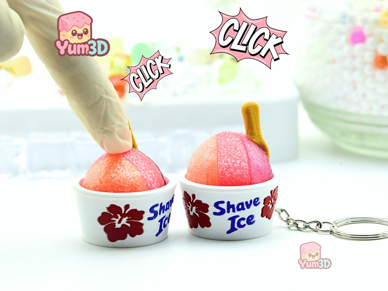 Yum3D-Happy Shaved Ice Fidget Clicker Keychain_01.png