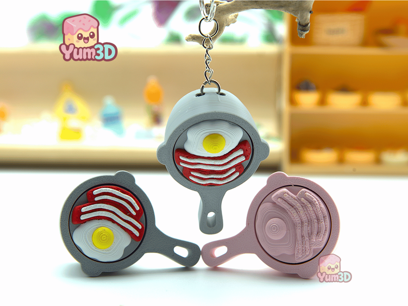 Yum3D-Breakfast Fun Eggs and Bacon Fidget Clicker Keychain_05.png