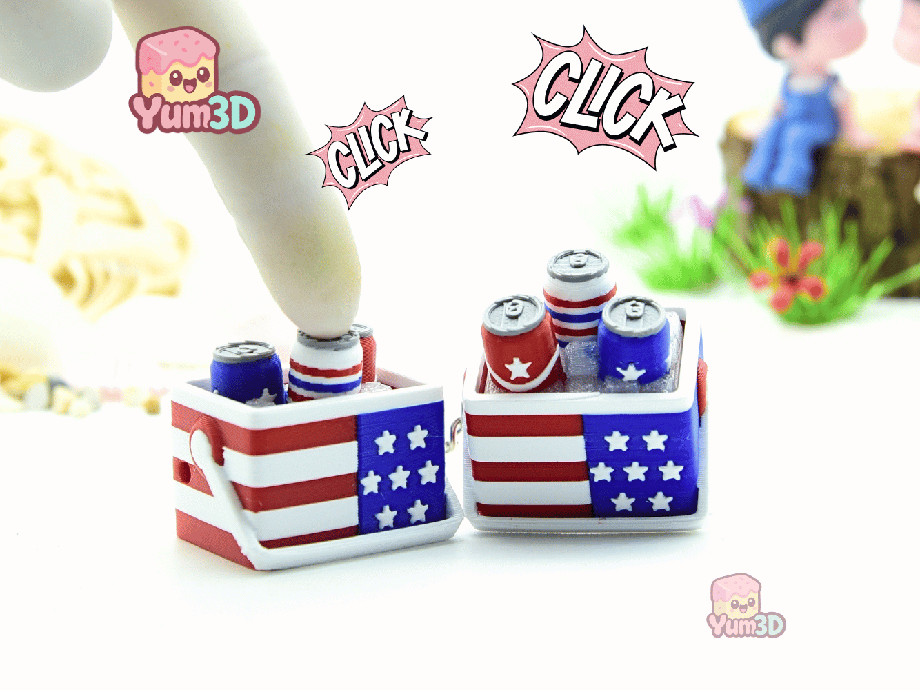 Yum3D-American Flag Soda Cooler Fidget Clicker Keychain_01.png