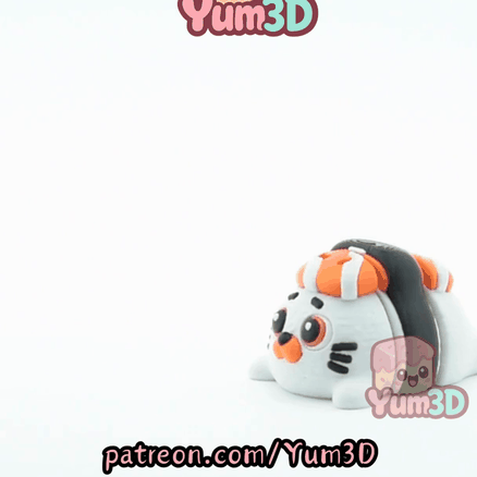 Yum3D-Sushi Seal for Food Lovers Articulated Keychain_10.gif