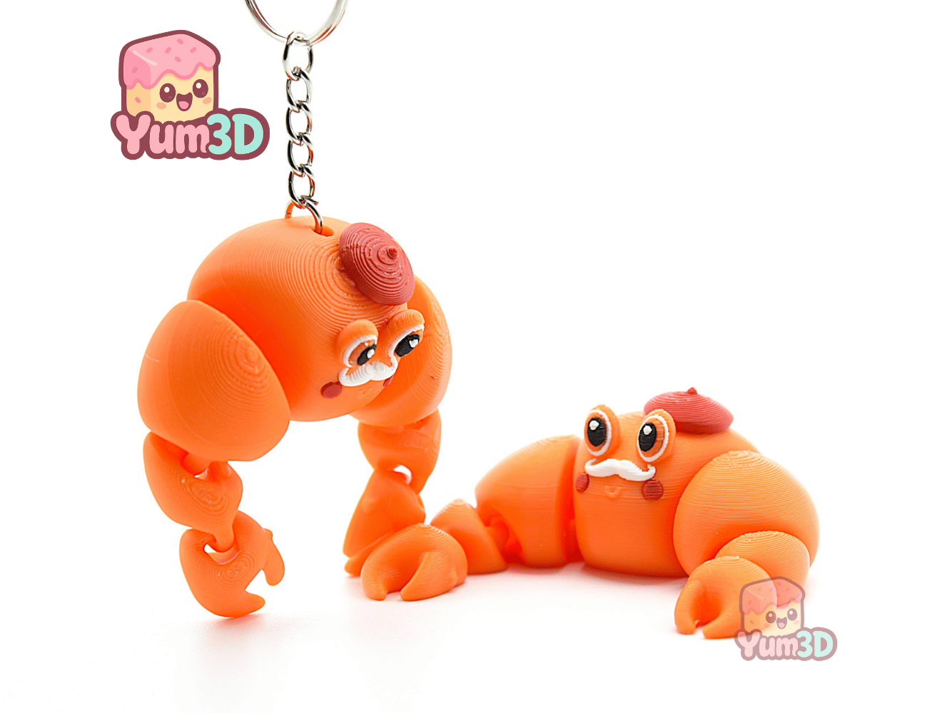 Yum3D-Cozy Crab Croissant Articulated Keychain_01.png