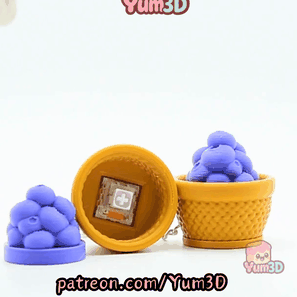 Yum3D-Spring Blueberry Basket Fidget Clicker Keychain_11.gif