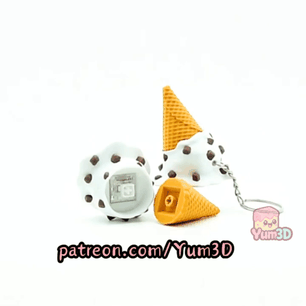 Yum3D-Melted Ice Cream for Food Lovers Fidget Clicker Keychain_11.gif