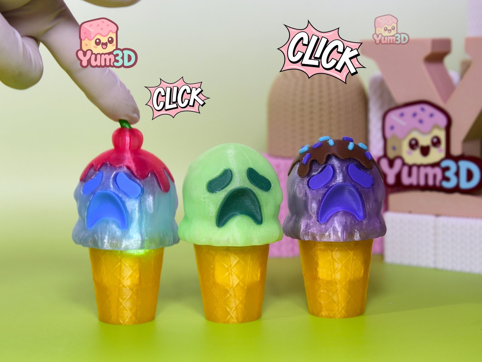 Yum3D-Halloween Melty Ice Scream Fidget Led Clicker Keychain_01.jpg