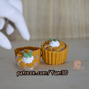 Yum3D-Orange Pie Fidget Led Clicker Keychain_10.gif