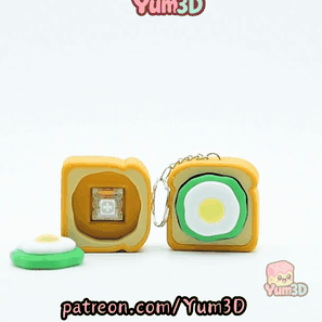 Yum3D-Avocado Toast Fidget Clicker Keychain_11.gif