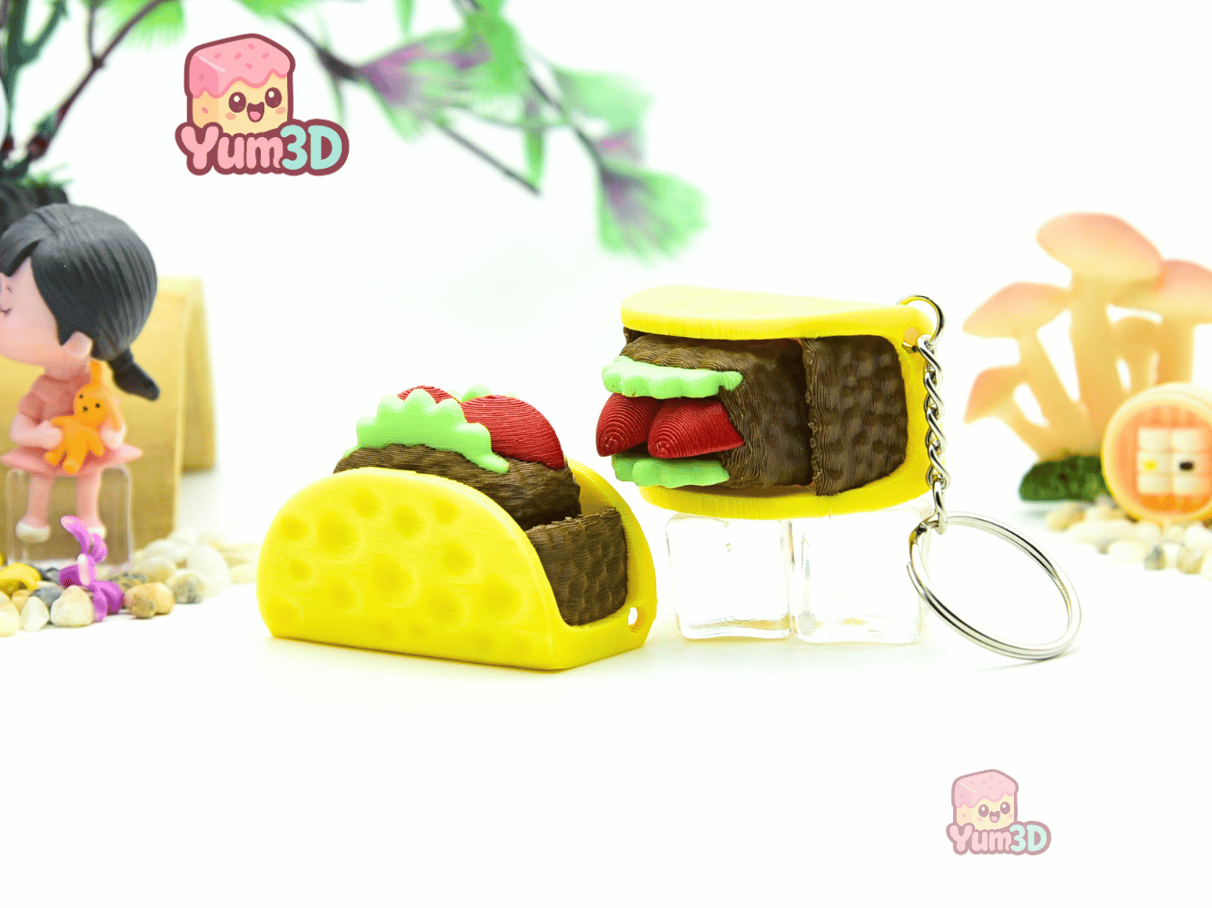 Yum3D-Taco for Food Lovers Fidget Clicker Keychain_10.png