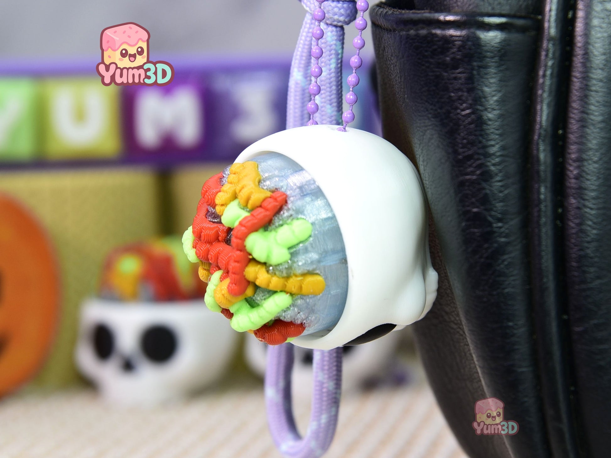 Yum3D-Halloween Gummy Worm Skull Bites Fidget Led Clicker Keychain_04.jpg