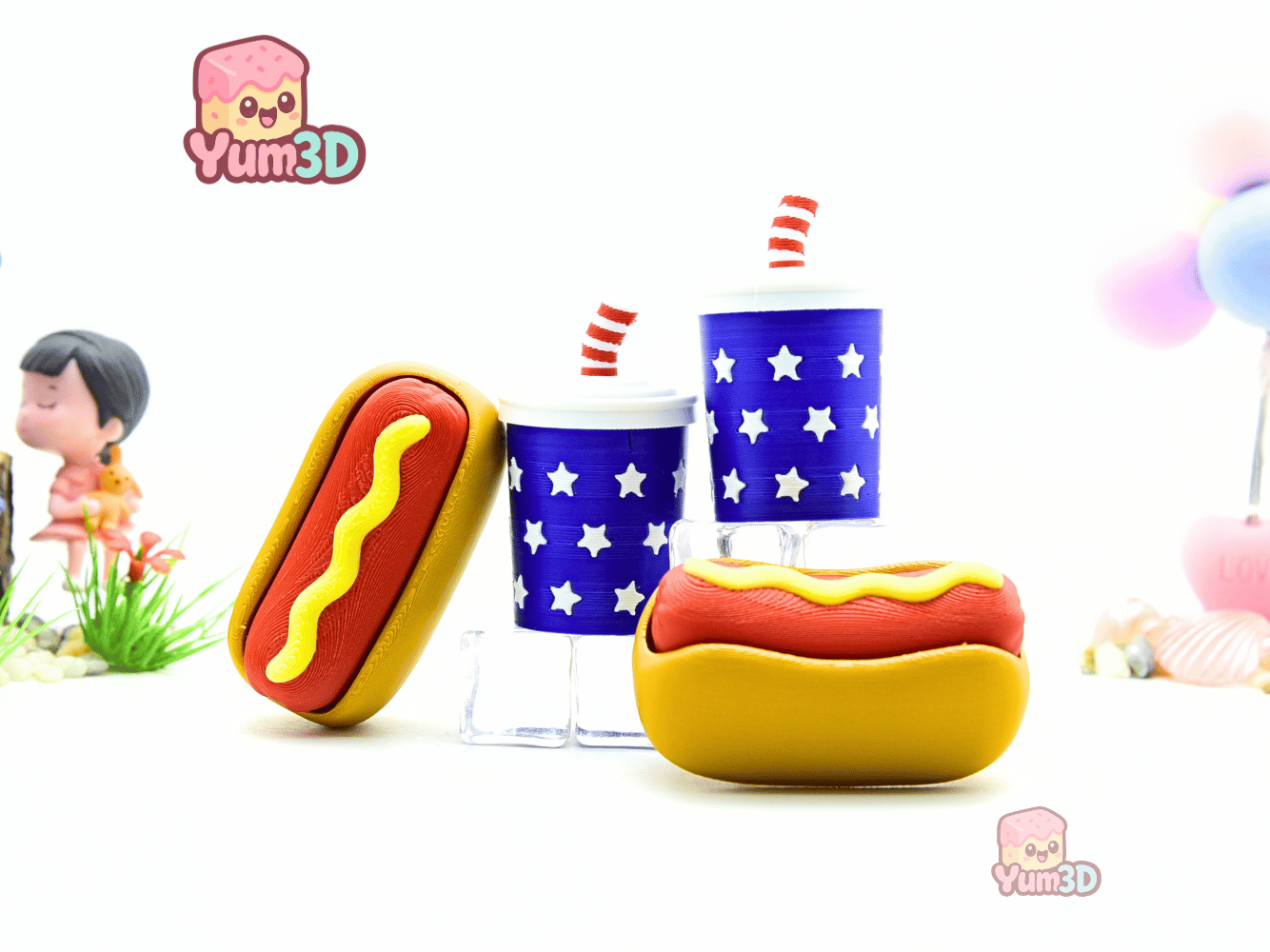Yum3D-Playful Hot Dog and Soda Fidget Clicker Keychain_10.png