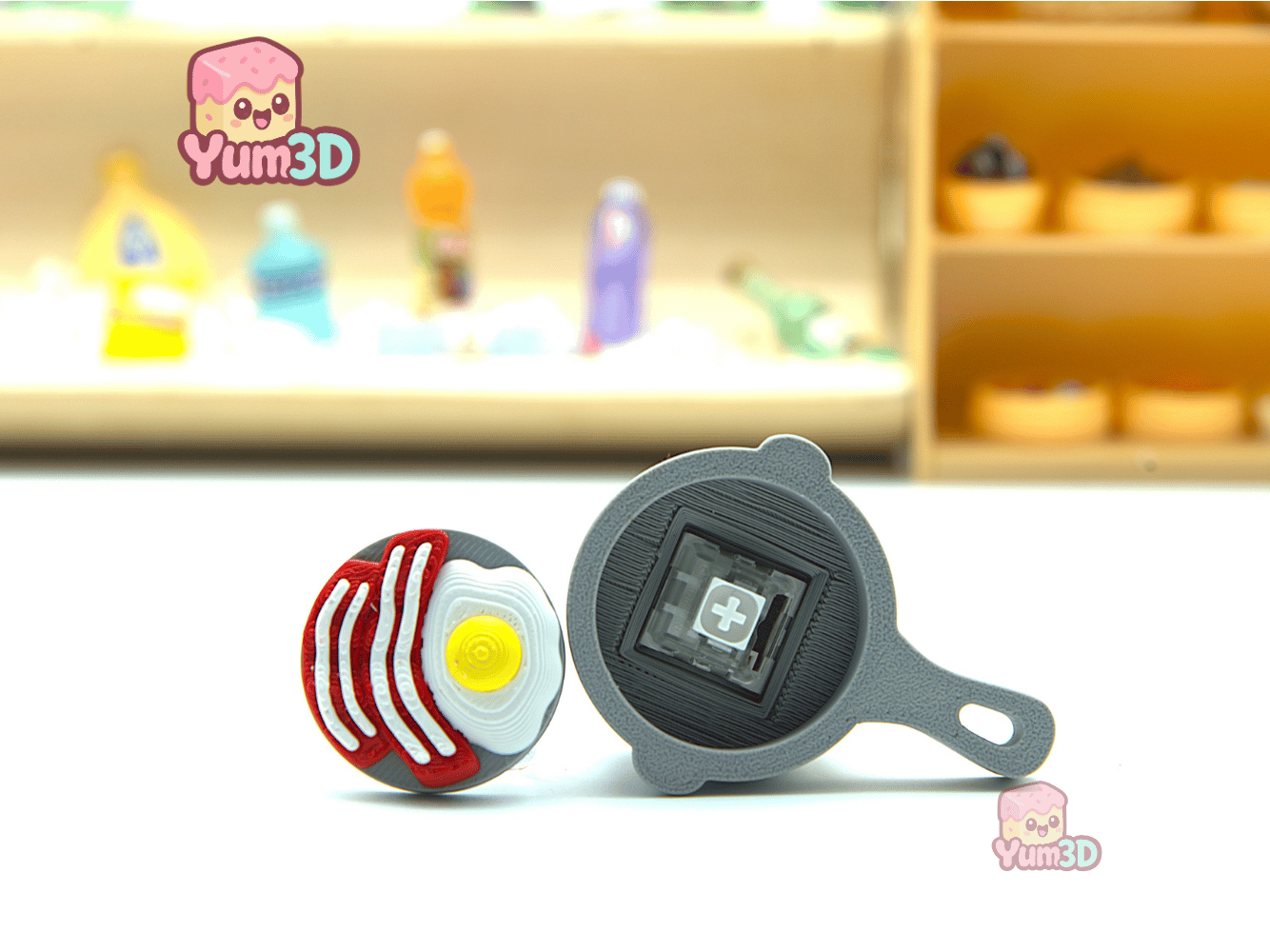 Yum3D-Breakfast Fun Eggs and Bacon Fidget Clicker Keychain_03.png