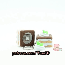Yum3D-Tiramisu Sweet Treat Fidget Clicker Keychain_11.gif