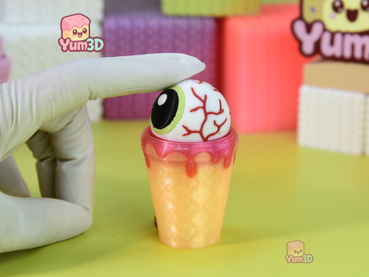 Yum3D-Halloween Brain and Eyeball Ice Cream Set of Clicker Keychains_03.jpg