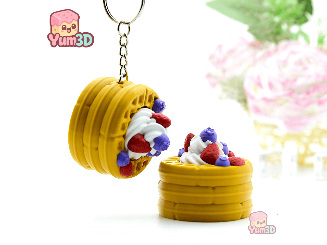 Yum3D-Spring Sweet Berry Waffle Fidget Clicker Keychain_10.png