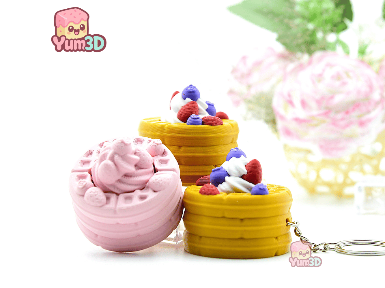 Yum3D-Spring Sweet Berry Waffle Fidget Clicker Keychain_08.png