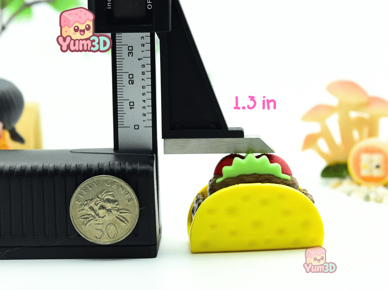 Yum3D-Taco for Food Lovers Fidget Clicker Keychain_04.png