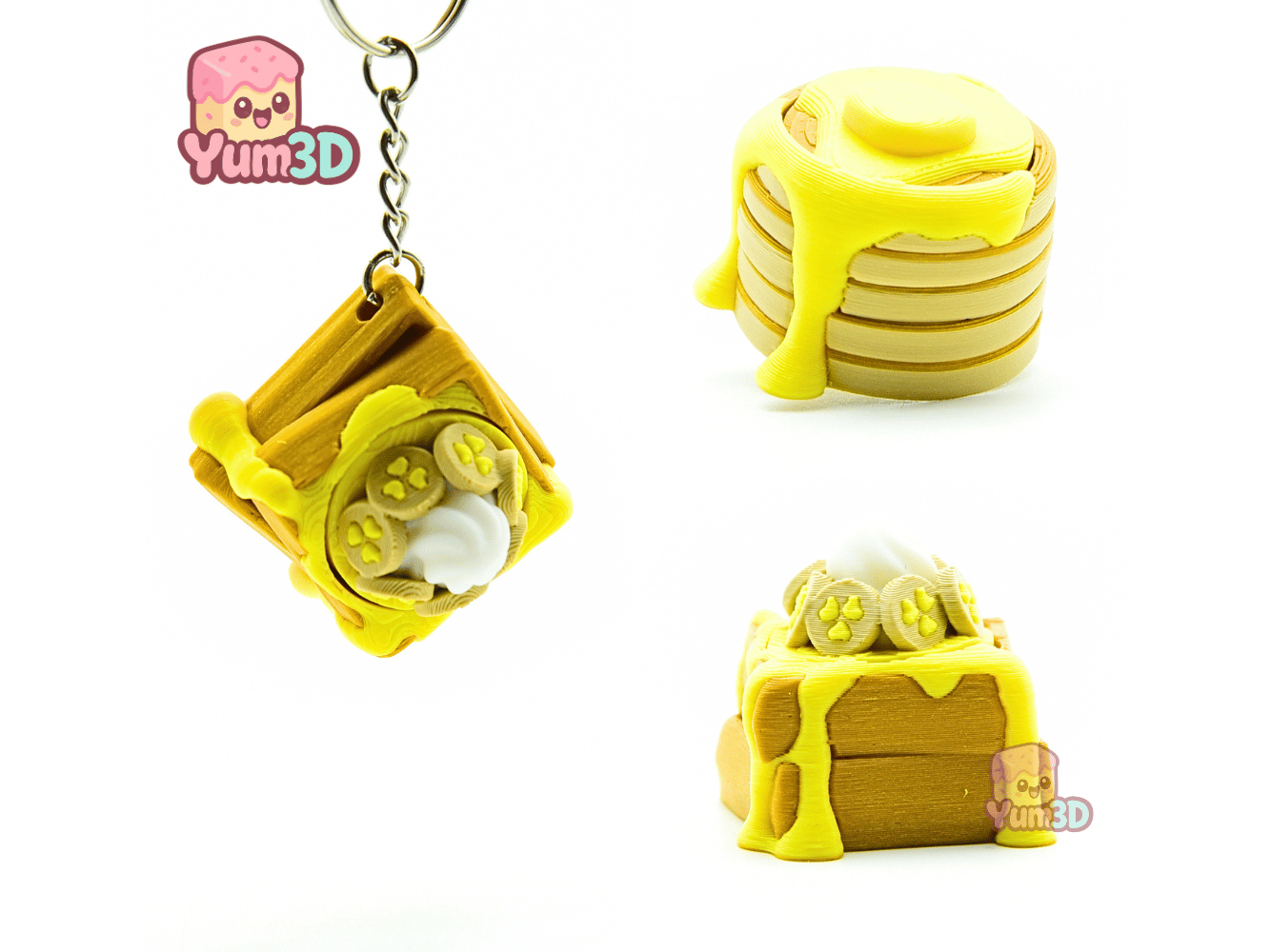 Yum3D-Pancake and Waffle Stack Set of Clicker Keychains_02.png