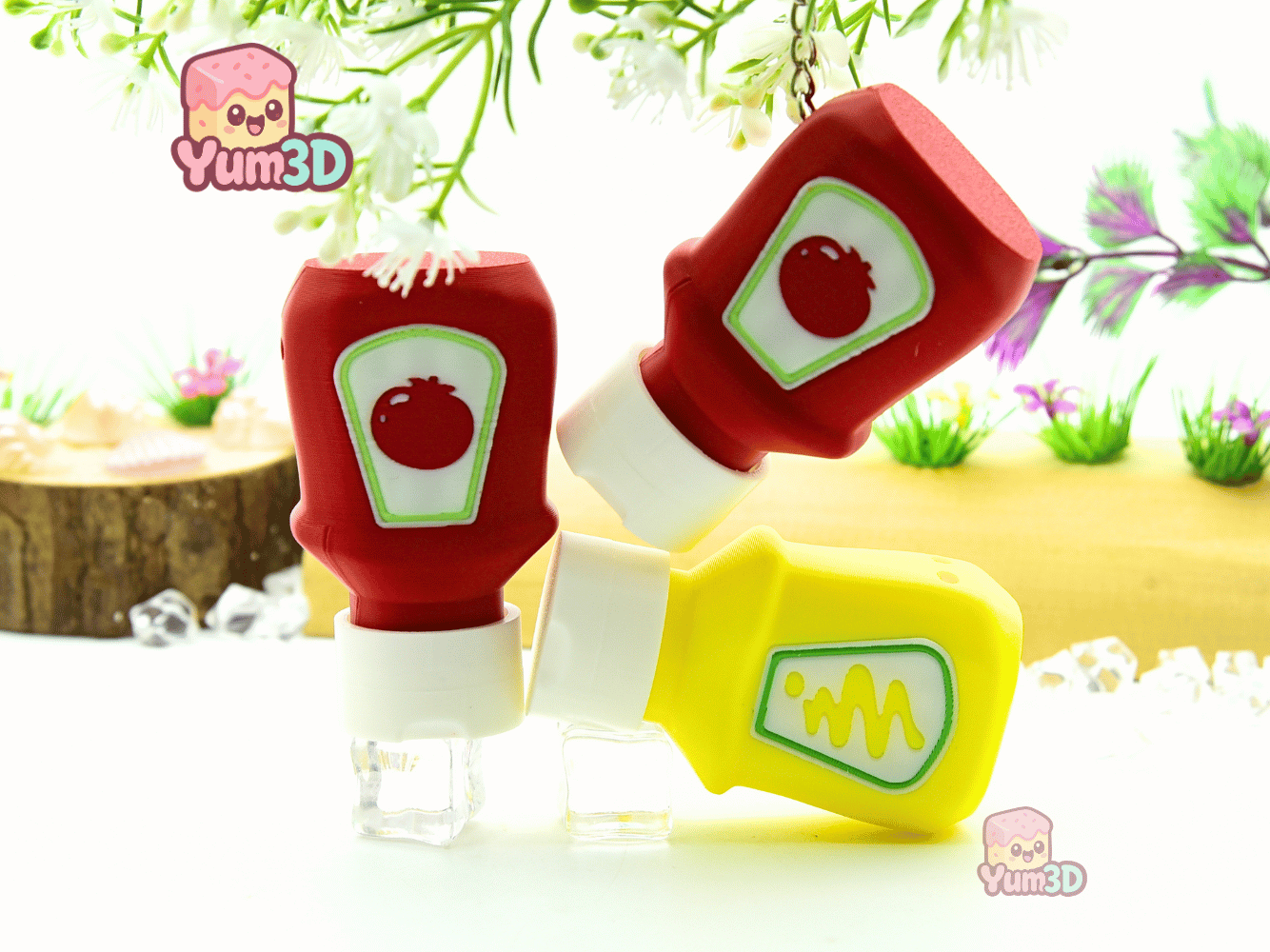 Yum3D-Ketchup and Mustard Fidget Clicker Keychain_06.png