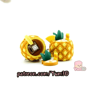 Yum3D-Pineapple Colada Tropical Treat Fidget Clicker Keychain_11.gif